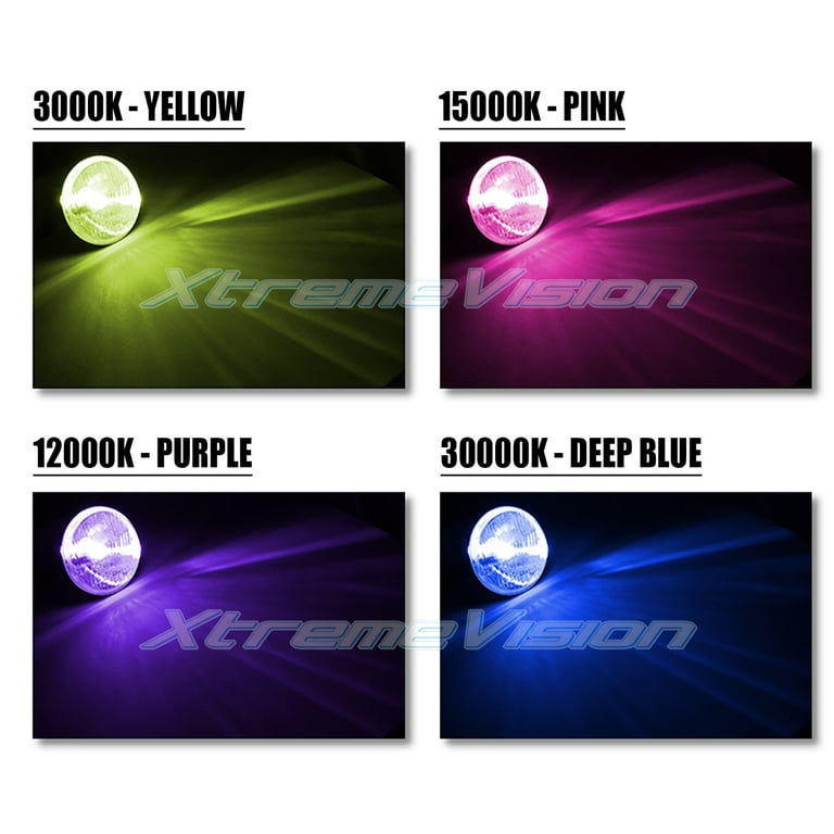 Purple H11 12000K - 2 Year Warranty XtremeVision HID Xenon Replacement Bulbs 1 Pair 